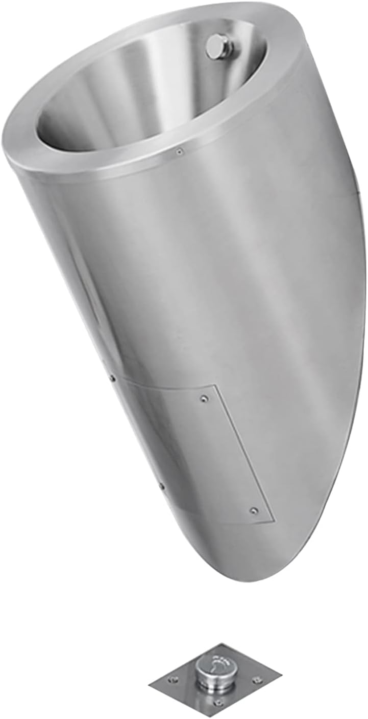 Stainless Steel Men's Wall-Mounted Urinal, Household Hotel Bathroom Public Toilet Vertical Urinal Urinal, Automatic Sensor Flush Valve Toilet Urinal,Anti-Clogging Commerc