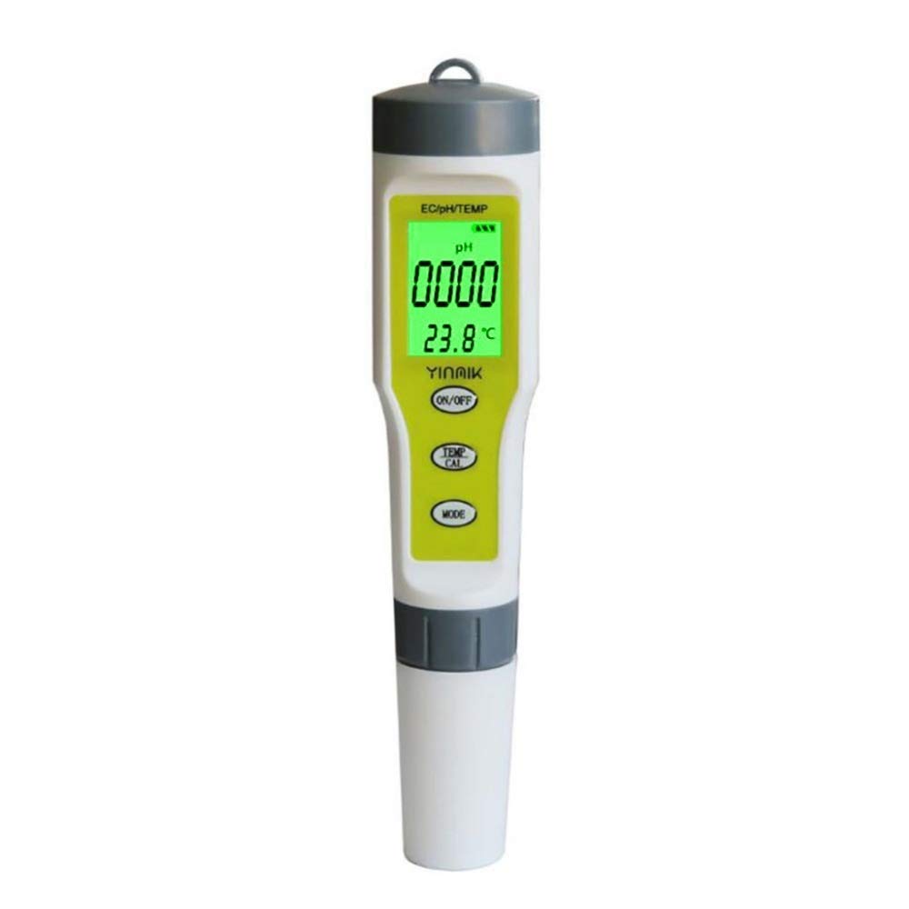 Portable Ph/EC/Temp 3 en 1 Test Stylo Portable Ph Valeur pH-mètre testeur qualité de l'eau for la Piscine Accueil Qualité de l'eau
