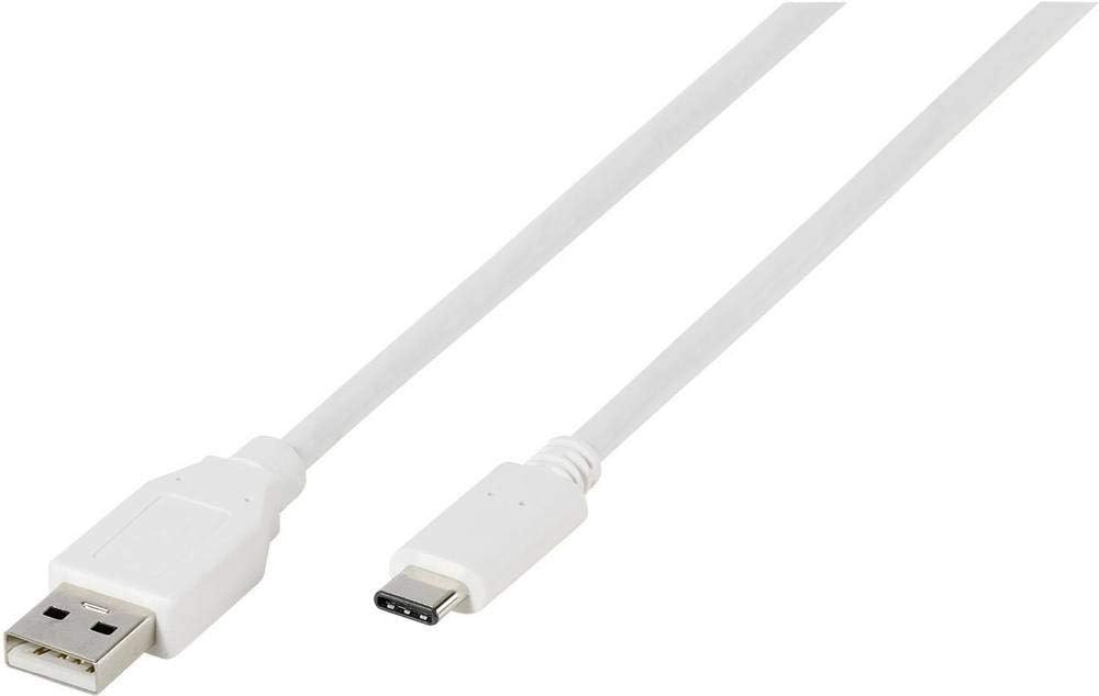 VIVANCO USB-A Type C Cable, USB 2.0, White1.2