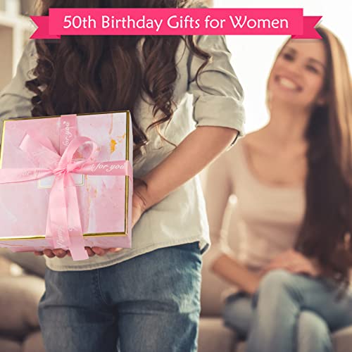 Dolzo 50Th Birthday Gifts For Women, Best Friend Gift Basket For Women, Wife, Mom, Grandma, Sister, Aunt, 50Th Birthday Funny Wine Tumbler Gift Sets For Women #TOP1
