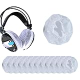 ICSTM Headphone Covers, 100pcs Disposable Ear Covers Made of High Elastic Non-Woven Fabric, Perfect for Ear Headphones with 3.15”-4” Earpads (White)