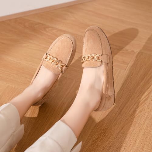 Tilocow Loafers for Women Comfortable Flat Casual Slip On Shoes Leisure Bussiness Work Ladies Shoes Lightweight Walking Flats with Arch Support（The shoes run small and narrow， Please order one size larger） — view 2