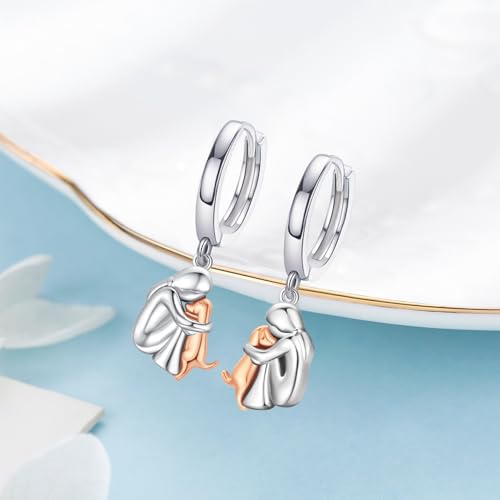 Image of 925 Sterling Silver Dog Earrings Cute Animal Puppy Stud Earrings Dog Jewelry Gifts for Women Girls Pet Lover Hypoallergenic Earrings for Sensitive Ears