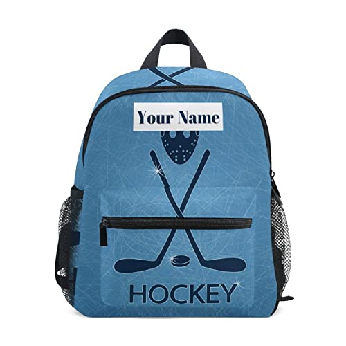 OREZI Custom Kid's Name Toddler Backpack,Personalized with Name/Text Backpack Daycare Bag,Ice Hockey Sticks and Puck Nursery Bag Preschool Backpack Baby Diaper Bag OREZI Custom Kid's Name Toddler Backpack,Personalized with Name/Text Backpack Daycare Bag,Ice Hockey Sticks and Puck Nursery Bag Preschool Backpack Baby Diaper Bag
