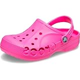 Crocs Unisex-Child Baya Clogs, Electric Pink, 4 Big Kid