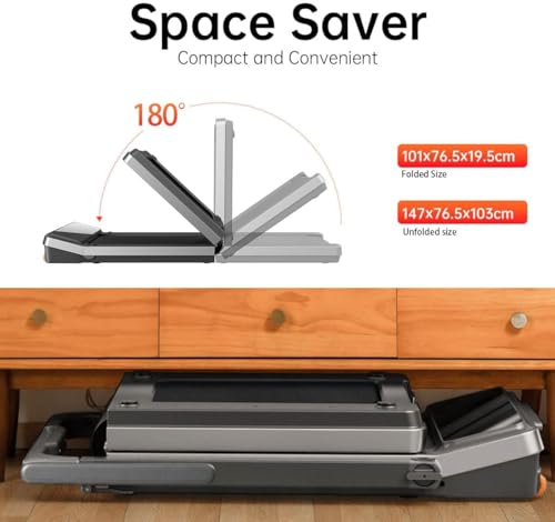 Image of WALKINGPAD Z3 Hybrid+ Foldable Treadmill - Home Office Walking pad with 1-10 km /h Speed, 110kg Max User Weight, App & Remote Control,with Handle, Compact and Easy Storage Design