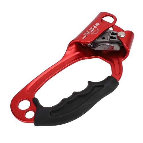 Rappelling Gear Equipment, Elastic Spring Ergonomic Aluminum Alloy Climbing Hand Ascender Lightweight with Spikes for Outdoor Activities
