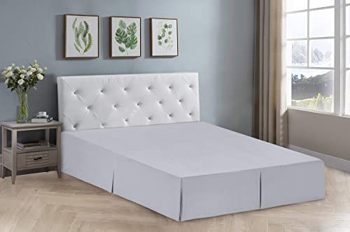 Fancy Collection Easy Care Bed Skirt Microfiber Drop Bed Skirt Solid New (Silver, King) #TOP1