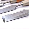KAKURI Japanese Wood Chisel Set 6 Pcs, Japanese & Western Mixed Style, Made in JAPAN, Professional Heavy Duty Chisels NOMI with Carrying Case for Woodworking, Red Oak Wood Handle #5