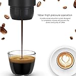 Portable Coffee Maker Capsule Machine Coffees Machines with Milk Frother Stainless Press for Outdoors Office Bicycle Travel - Image 3