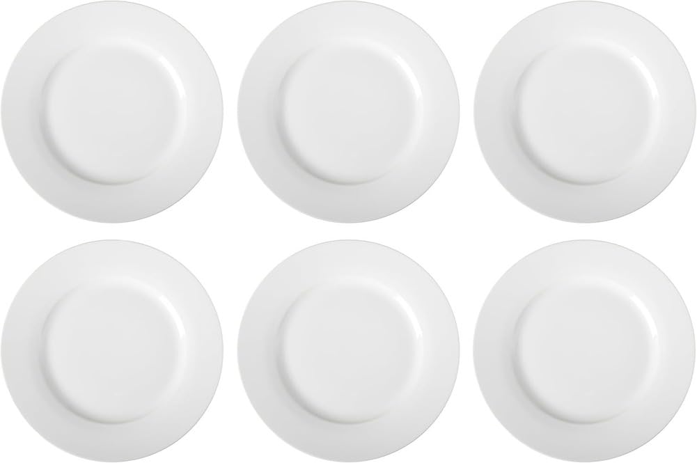 Czysta biała ceramiczna płytka - okrągłe płaskie naczynie na zachodnią zastawę stołową elegancka zastawa stołowa do domu kuchni i jadalni idealna do serwowania i rozrywki