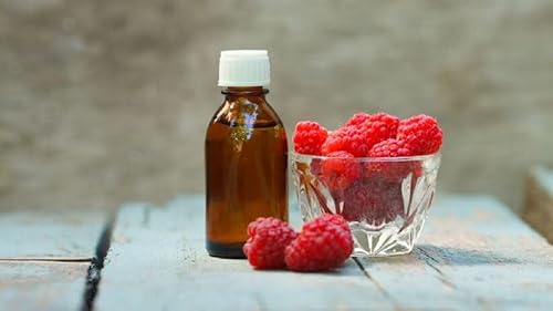 PURE CHEMICAL - Bio-Himbeersamenöl - Kaltgepresstes - 100% Reines Himbeerkernöl - Unraffiniertes Öl 500 ml - Natürliche Haut - Haarpflege (0,5L + Spender)