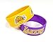 NBA Los Angeles Lakers Silicone Rubber Bracelet Set, 2-Pack