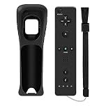 Xooclys Wii Remote Controller - Replacement Game Controller with Silicone Case and Wrist Strap (Black)