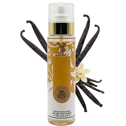 بخاخ جسم للنساء، بخاخ معطر للجسم وبخاخات فاخرة - هدية زجاجة بخاخ دقيقة - هدية للنساء، سعة 250 مل (رائحة فانيلا)