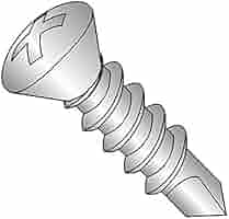 Steel Self-Drilling Screws, 10-24 Thread, 1 Inch Length, Wafer Head Phillips - Pack Of 100, Zinc Plated - View #4