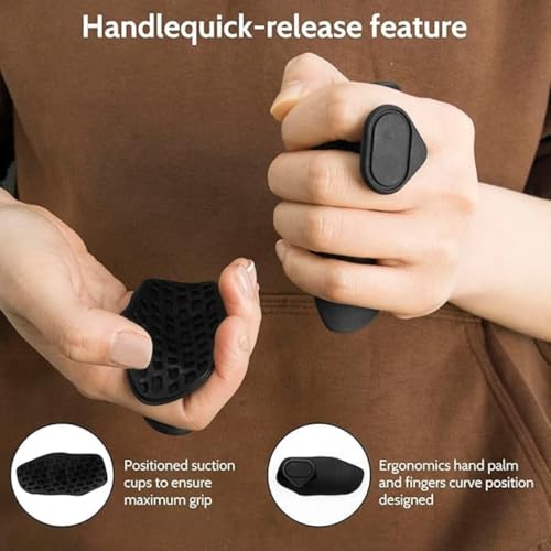 Image of Lifting Grip Pads with Hooks (1 Pair, Black), Anti-Slip Gym Gloves & Rubber Hand Pads for Deadlift, Weightlifting & Cross Training, Wrist Support Workout Grip for Men & Women