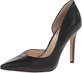 Jessica Simpson Women's Claudette D'Orsay Pump,Black Alsina Leather,8 M US