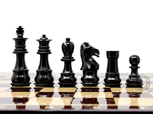 Set de Ajedrez House of Chess Galaxy Staunton: Piezas en Madera Ébano/Boj, Tablero de Madera Wenge de 15" x 15", con 2 Reinas, 4 Caballos y 2 Peones Adicionales miniatura 5