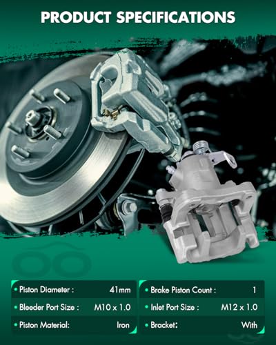 Image of SCITOO Rear Right Brake Caliper With Bracket 19B2574 Compatible For Audi TT Quattro 2000-2006 For Volkswagen For Jetta 2000-2005 For Volkswagen For Jetta City 2007-2009