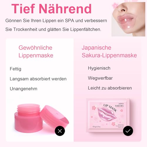 Hautpflege Set für Teenager-Mädchen, Japan Sakura Skincare Set, Anti-aging Gesichtspflege Set, Tägliche Skin Care Set Frauen - Reinigung Toner Serum Creme Augenmaske Gesichtsmaske Lippenmaske – Bild 6