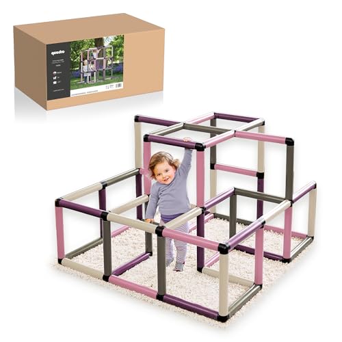 Quadro Kletterpyramide Home – modulares Klettergerüst für Kinder, 237 Teile, ab 12 Monaten, Indoor/Outdoor, UV-stabil, Made in Germany