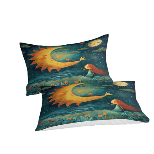 Housse de couette ciel nocturne anti-transpiration pour lit double - 5