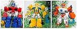 Transformers Christmas Tree Ornament Set - Plastic Shatterproof Ornaments Ranging from 4