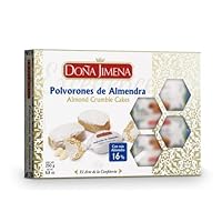 Doña Jimena|POLVORONES DE ALMENDRA, Almond Crumble Cakes | Typisch andalusische Süßigkeit höchster Qualität| Packung mit traditionell hergestellten | Mandeln| 250 Gramm