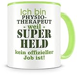 Samunshi® Physiotherapeut Tasse mit Spruch Geschenk für Physiotherapeut Mann Frau Kaffeetasse groß Lustige Tassen zum Geburtstag grün 300ml