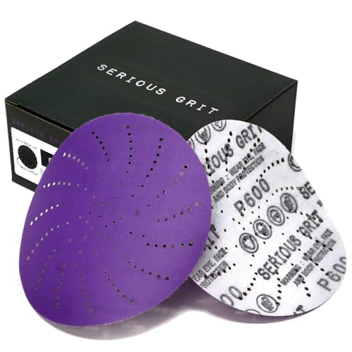 Image of Serious Grit - 5-Inch P600 Grit Ceramic Multi-Hole Sanding Discs - 50 Pack