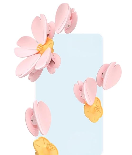 Dimensional Decorative Snack Clips Set - Flower & Carnivorous Plant Flytrap Designs, Heavy-Duty Food Sealing Clips for Kitchen Storage & Home Decor (Cherry Blossom)