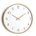 Produktbild PANCY Wanduhr aus Holz ohne Tickgeräusche, Modern, Lautlos, Geräusch, Natur, 12 Zoll 29cm und 14 Zoll 34cm Ideale Wanduhr (Holz 1, Durchmesser: 12"(29cm×29cm))