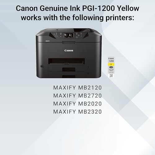 Canon PGI-1200 Genuine Yellow Ink Tank, Compatible with MB2120, MB2720, MB2020, and MB2320 Printers - image 7