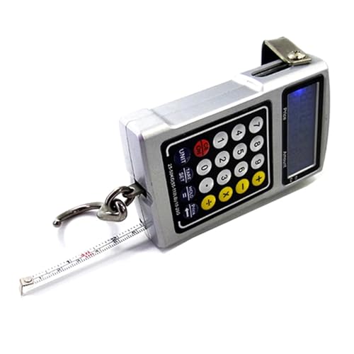 50kg Digital Crane Scale, 10g Precision Electronic Hanging Scale with Calculator, Portable Luggage Hook Scale & Tape Measure, Heavy Duty Weighing for Home & Travel