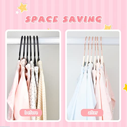 Mangotree Baby Velvet Hangers With 360° Swivel Rose Gold Hook, 11" Non-Slip Toddler Hangers, Ultra Thin Space Saving Children's Clothes Hanger, 15 Pack (Cream) #TOP4