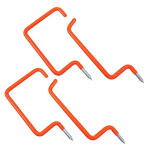 Holibanna 4Pcs Heavy Duty Bike Hooks for Garage Storage Non Skid Bike Hanger for Wall Ceiling Including Road Mountain Easy to Install Strong Durable