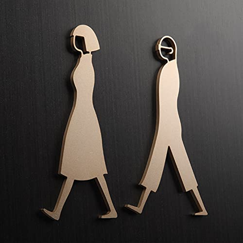 Letreros de baño para hombres y mujeres, letrero/cartel para puerta de baño, letreros de puerta de aluminio minimalistas, letreros de indicación de sala de montaje, para oficina de negocios y restaur