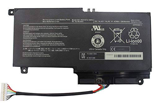 PA5107U 1BRS Reemplazo de la batería del portátil para Toshiba Satellite L50 L50 A L55 L55t L40 A L40D L45D L55 A L55D A L55DT A P50 P50 A P50 b P55t a P55t A5116 S55 A5295 S55t A5202 (14.4V 43Wh)