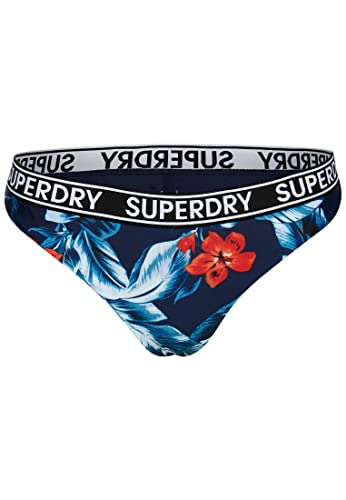 Superdry Damen Vintage Surf Logo Bikini Brief Schwimmanzug, Indo Leaf Blue,...