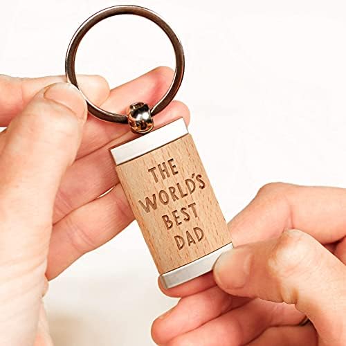 Dad gifts | Worlds best Dad keyring | To the world you are a Dad to me you are the world | Fathers Day Grandad Daddy birthday gift/Christmas keychain