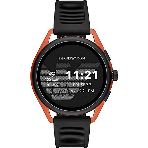 Emporio Armani - Smartwatch Uomo Connected Gen 5 Matteo Cassa in Alluminio Rosso e Cinturino in Gomma Nero ART5025