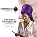 Bonnet Hair dryer - Integrated Elastic Headband That Reduces Heat Around Ears & Neck - Hood Hairdryer Attachment for Curly Hair - Easy to Use for Deep Conditioning and Fast Hair Drying (Purple)