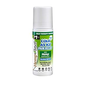 Hempvana Cold As Ice Cold Therapy, Convenient Relief Roll On Gel with Menthol USP 8% & Enriched with Seed Extract