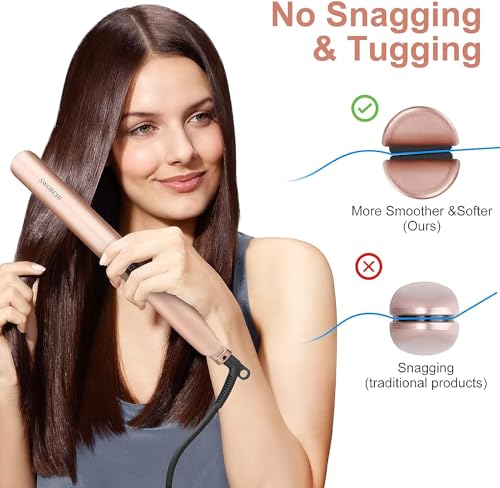 Foto von Glätteisen Haarglätter Ceramic Straight für glatte glänzende SWORCHI Glätteisen Locken und Glätten 2 in 1 Straightener Lange Kurze Haare mit LCD Display, Einstellbare Temperatur 120°C-230°C