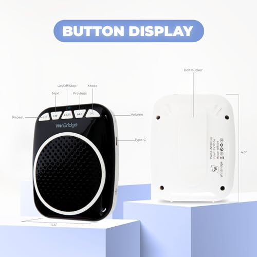 WinBridge-WB001-Portable-Voice-Amplifier-with-Headset-Microphone-Personal-Speaker-Mic-Rechargeable-Ultralight-for-Teachers-Elderly-Tour-Guides-Coaches-Presentations-Teacher
