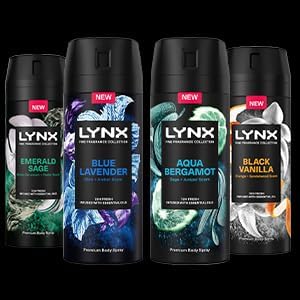 Lynx Find Your Fine Fragrance Bundle 72h Freshness, Odor and Sweat Protection Premium Deodorant Body Spray Enriched with Essential Oil for Men, 5x150ml