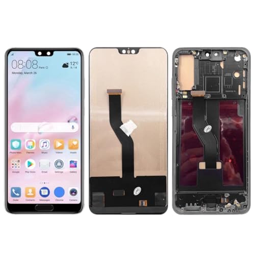 Pantalla LCD táctil para Huawei P20 Pro de 6.1 pulgadas, montaje digitalizador para Huawei P20 Pro CLT-L09 CLT-L29 (marco azul de huellas dactilares)