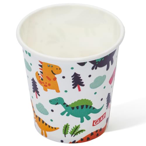 Glad for Kids Dinosaur Disposable Paper Bath Cups, 3 Oz, 100 Count - image 4