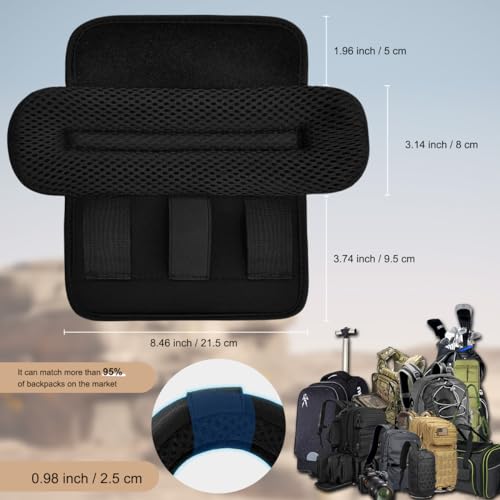 ZINZ 2-Pack Universal Wide Shoulder Pad with Ultra Thick Cushion for Bag Luggage Backpack Bag Crossbody - Image 3